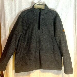 Orvis quarter zip lined tweedy sweatshirt size L